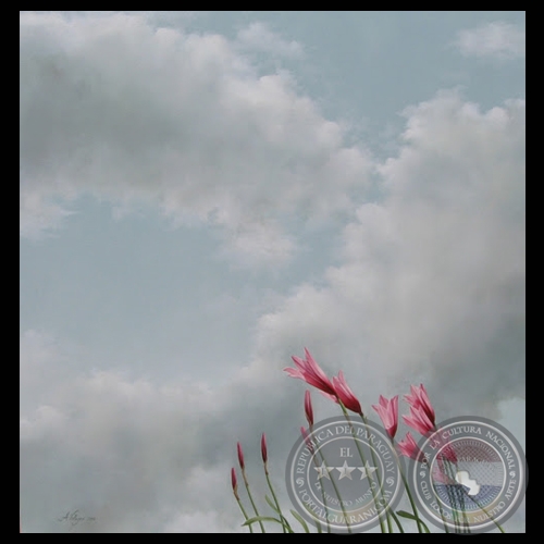 ELEVO MI MIRADA EN ABSOLUTO SILENCIO, 2008 - Óleo de ADRIANA VILLAGRA